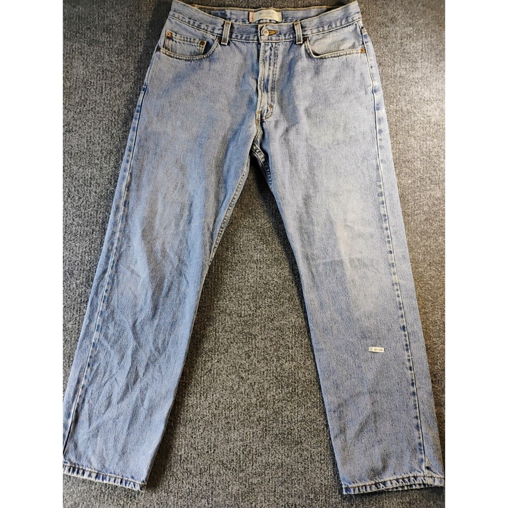 Vintage Levi's 505 Regular Fit Jeans Mens 36x34 Light Wash Straight Leg USA